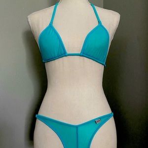 Genuine vintage completely unlined Wicked Weasel sheer bikini..